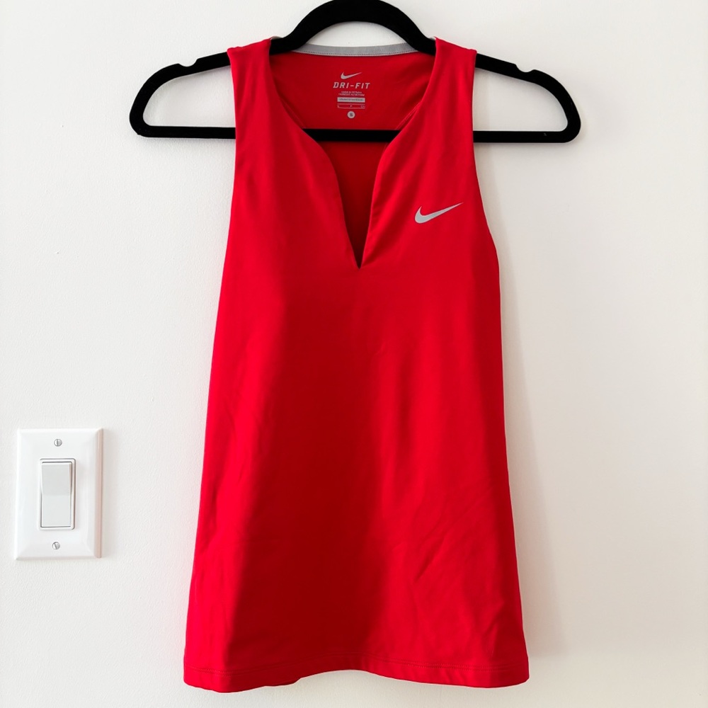 Nike Women's Red Dri-FIT Tank Top